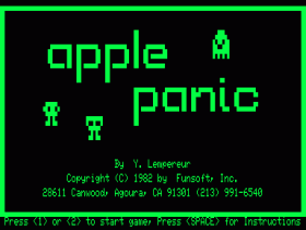 Title screen for Apple Panic