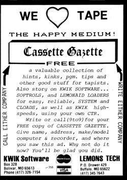 Cassette Gazette advertisement
