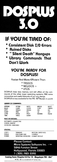 DOSPLUS advertisement