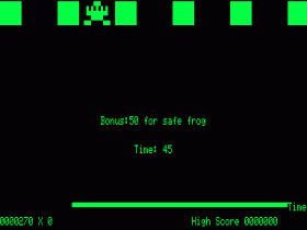Frog is safe in Frogger