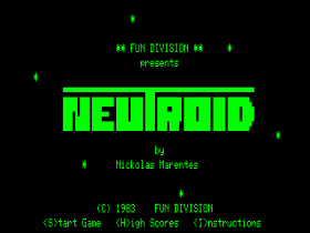 Title screen of Neutroid