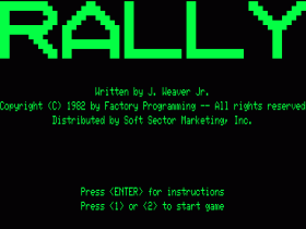 Rally title screen
