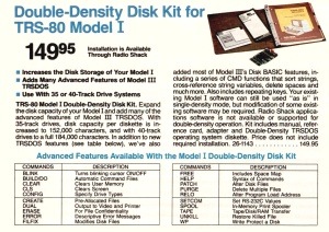 Radio Shack Double-Density Disk Kit advertisement