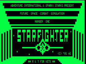Title screen in Starfighter