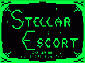 Title screen for Stellar Escort